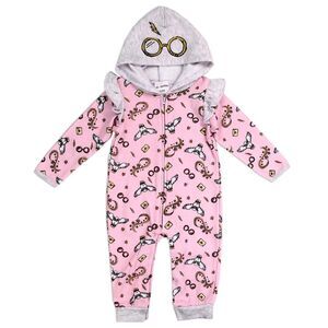 Harry Potter Girls Infant Hooded Fleece Romper W/Zipper Size 18, 24 Month Hoodie